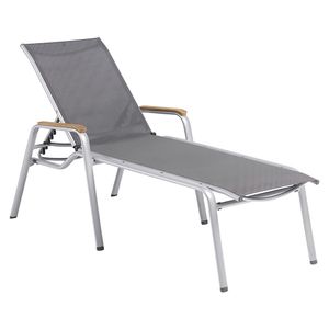 Kettler Cirrus Silver-Line Gartenliege Aluminium/Outdoorgewebe