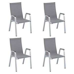 Kettler Cirrus Stapelsessel-Set Aluminium/Textilene