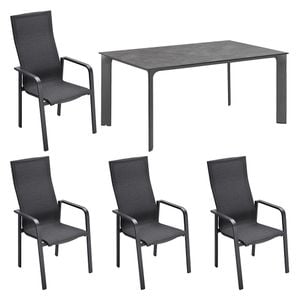 OUTLIV. Julia Gartenmöbel-Set M (4 Plätze) mit Kettler Diamond Tisch 160x95 cm