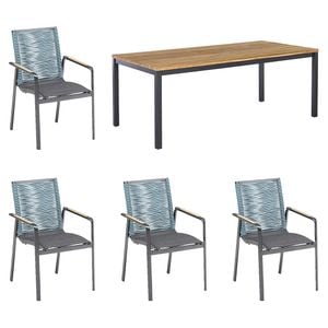 Kettler Diamond Gartenmöbel-Set M (4 Plätze) mit OUTLIV. Tisch 180x90cm