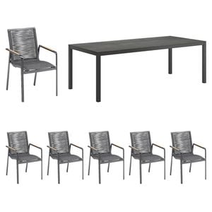 Kettler Diamond Gartenmöbel-Set (6 Plätze) mit OUTLIV. Tisch 220x100 cm