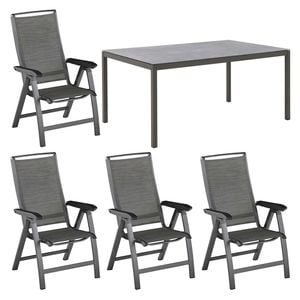 Kettler Forma II Gartenmöbel-Set M (4 Plätze) mit OUTLIV. Tisch 160x100 cm