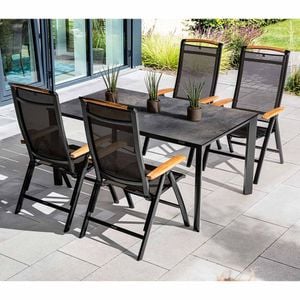 Kettler Memphis Gartenmöbel-Set 5-tlg. Tisch 160x95cm