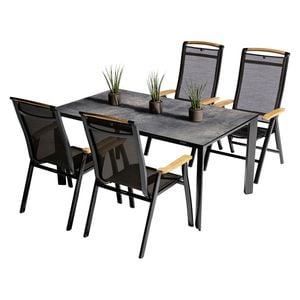 Kettler Memphis Gartenmöbel-Set 5-tlg. Tisch 160x95cm