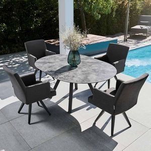 Kettler Pure Casual Gartenmöbel-Set 5-tlg. Tisch 120/170x120cm