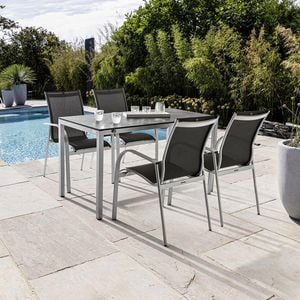 Kettler Tampa Gartenmöbel-Set 5-tlg. Tisch 138/210x68cm