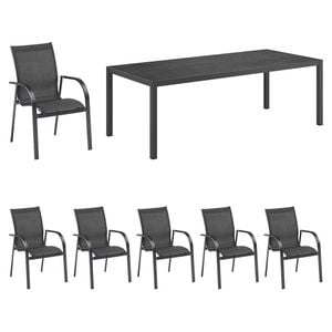 Kettler Tampa Gartenmöbel-Set L (6 Plätze) mit OUTLIV. Tisch 220x100 cm