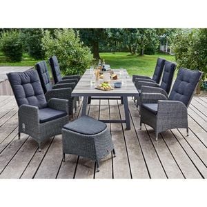 LC Garden Barcelona Gartenmöbel-Set L (6 Plätze) Tisch 200/260x100cm