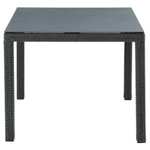LC Garden Barcelona Gartentisch 90x90cm Geflecht/Glas