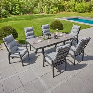 LC Garden Bondino Gartenmöbel-Set L verstellbar (6 Plätze) Tisch 160/210x100cm
