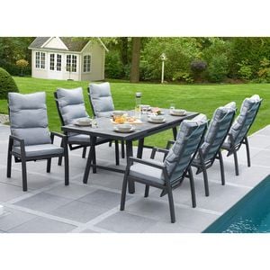 LC Garden Bondino II Gartenmöbel-Set L verstellbar (6 Plätze) Tisch 160/210x90cm