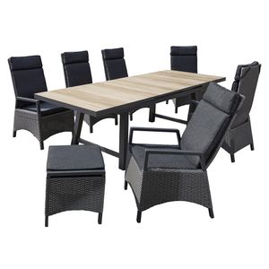 LC Garden Keramo Gartenmöbel-Set L 6 (Plätze) Tisch 200/260x100cm