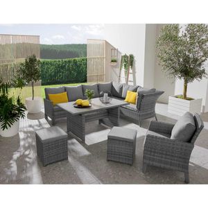 LC Garden Vivera Dininglounge Aluminium/Geflecht