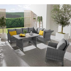 LC Garden Vivera Dininglounge Aluminium/Geflecht