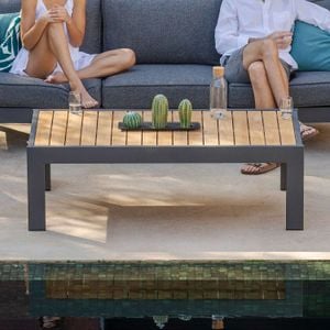 LifestyleGarden Palau Loungetisch 143x80cm Aluminium/Teak