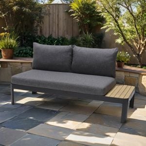 LifestyleGarden Portals Gartensofa Aluminium/Teak/Olefin