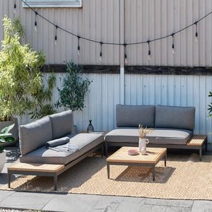 LifestyleGarden Topaz Loungeset Aluminium/Teakholz