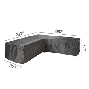 AeroCover Schutzhülle für Ecklounge 300x300x100x70cm Polyester