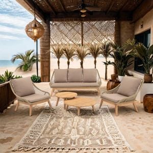 OUTLIV. Danao Loungeset 5-tlg.Akazie/Rope