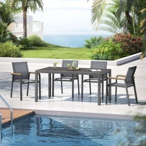OUTLIV. Florenz Gartenmöbel-Set M (4 Plätze) Tisch 160x90cm