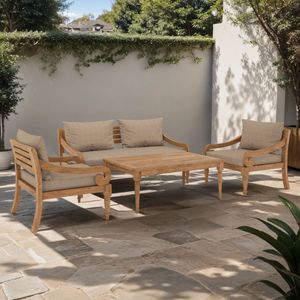 OUTLIV. Korfu Loungeset 4-tlg. Teak/Olefin