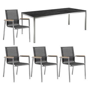 OUTLIV. Rimini Gartenmöbelset 5-tlg. mit Tisch 140x80cm