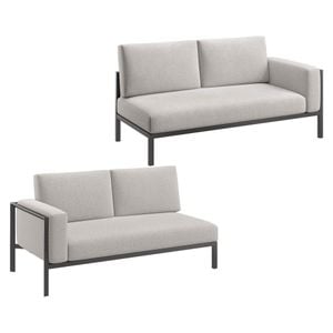 OUTLIV. Toskana Endmodule 2er-Set Aluminium/Sunproof