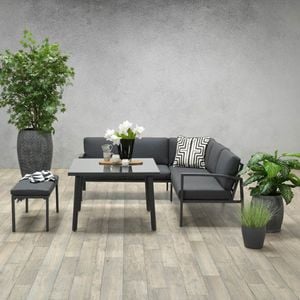 OUTLIV. Wellington Dininglounge 3-tlg. Aluminium/Polster