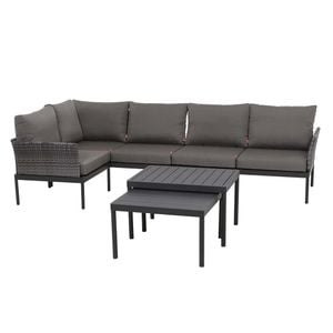 Siena Garden Aurelio Ecklounge 5-tlg. Aluminium/Geflecht/Polster