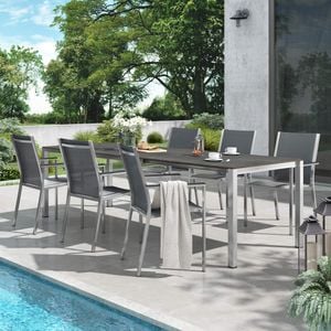 Stern Cardiff Gartenmöbel-Set 7-tlg. Tisch 160/217/267x91cm