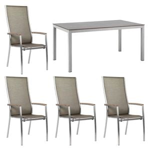 Stern Cardiff Gartenmöbelset 5-tlg. mit Tisch 160x90 cm