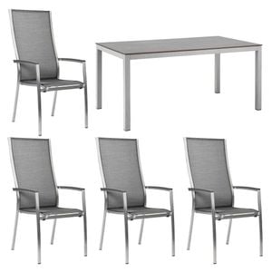 Stern Cardiff Gartenmöbelset 5-tlg. mit Tisch 160x90 cm