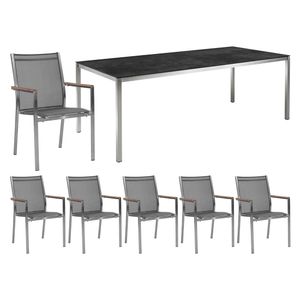Stern Cardiff Gartenmöbelset 7-tlg. mit Tisch 180x100 cm
