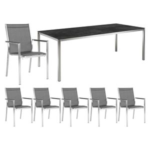 Stern Cardiff Gartenmöbelset 7-tlg. mit Tisch 180x100 cm