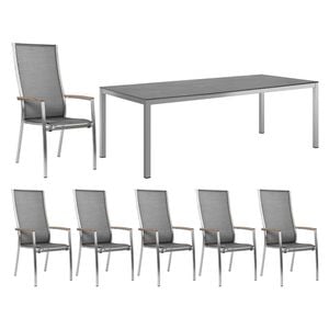 Stern Cardiff Gartenmöbelset 7-tlg. + Tisch 220x100 cm
