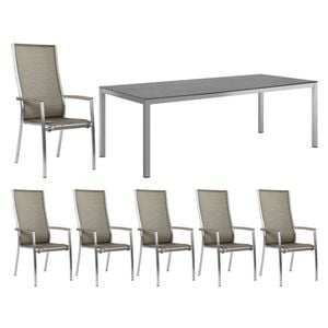 Stern Cardiff Gartenmöbelset 7-tlg. +Tisch 220x100 cm