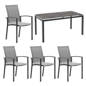 Stern Evoee Gartenmöbel-Set M (4 Plätze) mit OUTLIV. Tisch 160x90cm