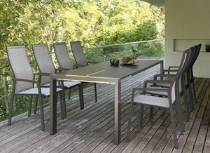 Stern Kari Gartenmöbel-Set XL (8 Plätze) Tisch 200/260x90cm