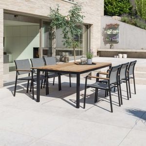 Stern Tilo Gartenmöbel-Set L (6 Plätze) Tisch 200x100cm