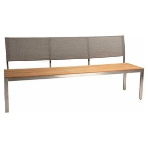 Stern Viona Gartenbank Edelstahl/Teak
