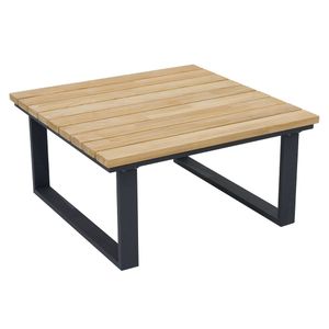 Zebra Belvedere Loungetisch 76x76cm Edelstahl/Teak