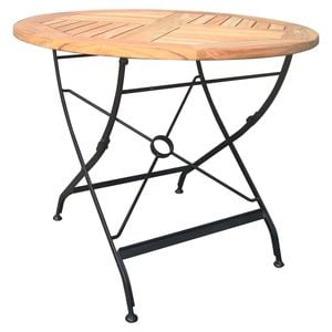 Zebra Florence Biergarten-Klapptisch Ø90 cm Stahl/Teak