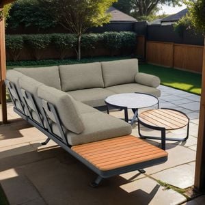 Zebra Sky Ecklounge 2-tlg. Aluminium/ Sunproof