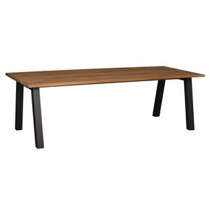 deVries Vermont Gartentisch 240x100cm Aluminium/Teak