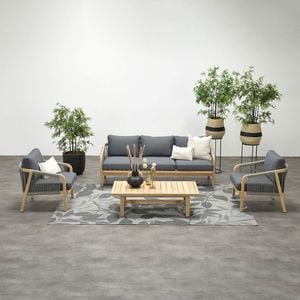 Garden Impressions Santos Lounge-Gruppe 4-tlg. Akazie/Polster