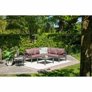 Garden Impressions Zion Ecklounge Aluminium/Polster + Tisch 75x75 cm