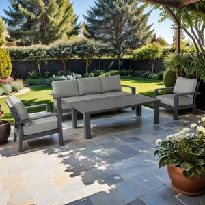 Hartman Aurora Lounge-Gruppe 4-tlg. Aluminium/Polster