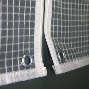 Heinemeyer Schutzhülle 90x90cm für Tische, Poly-Gitter-Folie transparent, Höhe ca. 72 cm