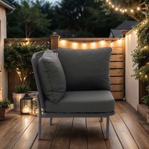 Interliving 7005 Eckmodul Aluminium/Rope/Olefin