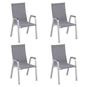 Kettler Cirrus Stapelsessel-Set Aluminium/Textilene